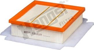 Hengst Filter E832L01 - Воздушный фильтр, двигатель autosila-amz.com