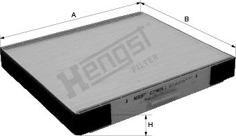 Hengst Filter E3985LI - Фильтр воздуха в салоне autosila-amz.com