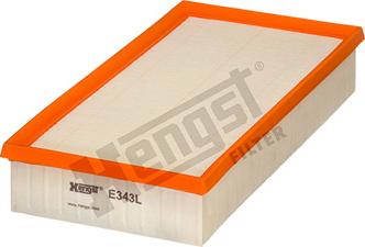 Hengst Filter E343L - Воздушный фильтр, двигатель autosila-amz.com