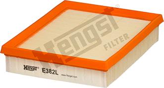 Hengst Filter E382L - Воздушный фильтр, двигатель autosila-amz.com