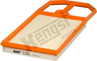 Hengst Filter E322L - Воздушный фильтр, двигатель autosila-amz.com