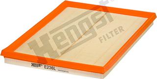 Hengst Filter E236L - Фильтр воздушный OPEL: ASTRA F 91-98, ASTRA F CLASSIC хэтчбек 98-02, ASTRA F CLASSIC седан 98-02, AS autosila-amz.com