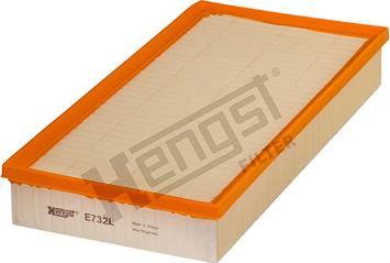 Hengst Filter E732L - Воздушный фильтр, двигатель autosila-amz.com