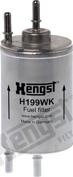 Hengst Filter H199WK - Топливный фильтр autosila-amz.com