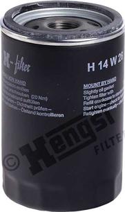 Hengst Filter H14W26 - Масляный фильтр autosila-amz.com