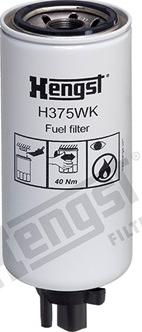 Hengst Filter H375WK - Фильтр топливный Hengst H375WK (WK 10 017 x) Cummins N14/ISM autosila-amz.com