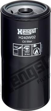 Hengst Filter H240W02 - Фм Hengst H240W02 (WP 1270) CATERPILLAR, CUMMINS, DEMAG, JOHN DEERE, 6шт/уп autosila-amz.com