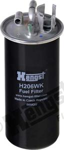 Hengst Filter H206WK - Топливный фильтр autosila-amz.com