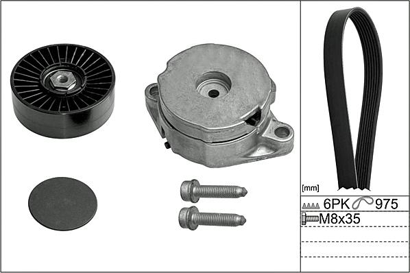 Hepu 20-1890 - Поликлиновый ременный комплект autosila-amz.com