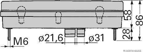 Herth+Buss Elparts 83840576 - Задний фонарь autosila-amz.com