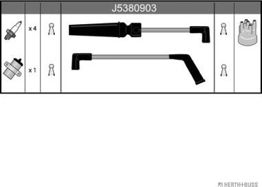 Herth+Buss Jakoparts J5380903 - Комплект проводов зажигания autosila-amz.com