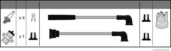 Herth+Buss Jakoparts J5387013 - Комплект проводов зажигания autosila-amz.com