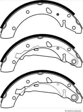 Herth+Buss Jakoparts J3504024 - Комплект тормозных колодок, барабанные autosila-amz.com
