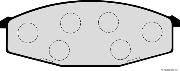 Herth+Buss Jakoparts J3601034 - Тормозные колодки, дисковые, комплект autosila-amz.com