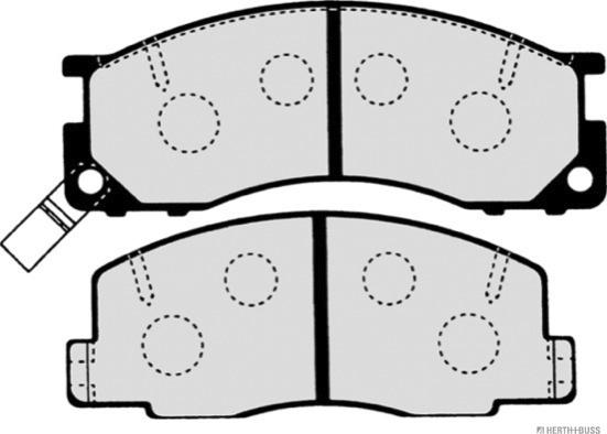 Herth+Buss Jakoparts J3602050 - Тормозные колодки, дисковые, комплект autosila-amz.com