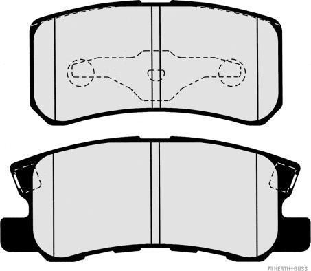 Herth+Buss Jakoparts J3615010 - Тормозные колодки, дисковые, комплект autosila-amz.com