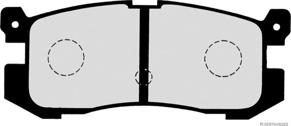 Herth+Buss Jakoparts J3613006 - Тормозные колодки, дисковые, комплект autosila-amz.com