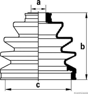 Herth+Buss Jakoparts J2861001 - Пыльник, приводной вал autosila-amz.com