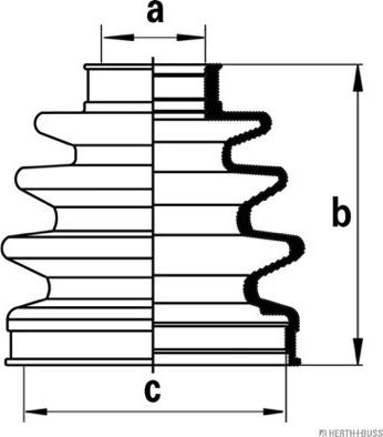 Herth+Buss Jakoparts J2861022 - Пыльник, приводной вал autosila-amz.com