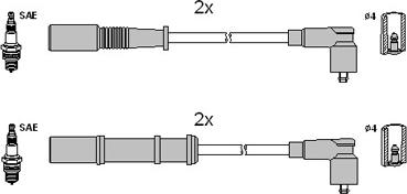 Hitachi 134972 - Комплект проводов зажигания autosila-amz.com