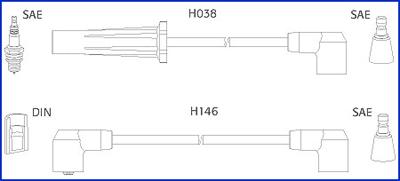 Hitachi 134448 - Комплект проводов зажигания autosila-amz.com