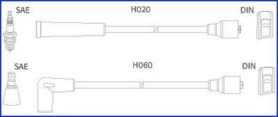 Hitachi 134457 - Комплект проводов зажигания autosila-amz.com