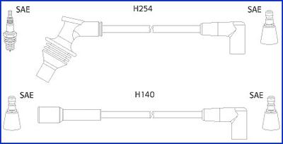 Hitachi 134460 - Комплект проводов зажигания autosila-amz.com