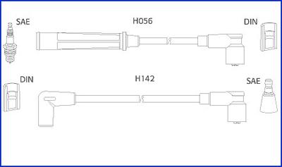 Hitachi 134439 - Комплект проводов зажигания autosila-amz.com