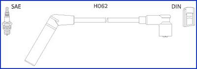 Hitachi 134478 - Комплект проводов зажигания autosila-amz.com