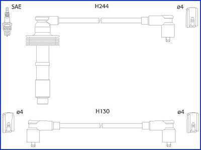 Hitachi 134549 - Комплект проводов зажигания autosila-amz.com