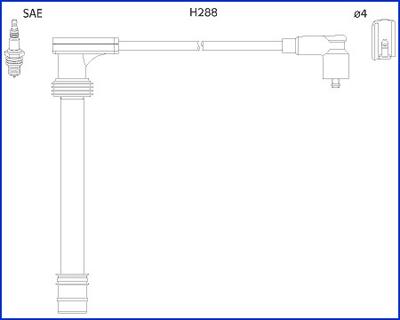 Hitachi 134518 - Комплект проводов зажигания autosila-amz.com
