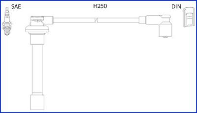 Hitachi 134520 - Комплект проводов зажигания autosila-amz.com