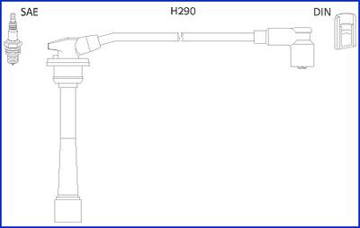 Hitachi 134528 - Комплект проводов зажигания autosila-amz.com