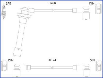 Hitachi 134522 - Комплект проводов зажигания autosila-amz.com