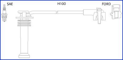 Hitachi 134657 - Комплект проводов зажигания autosila-amz.com