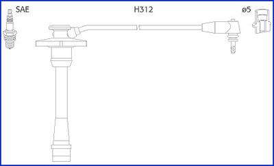Hitachi 134130 - Комплект проводов зажигания autosila-amz.com