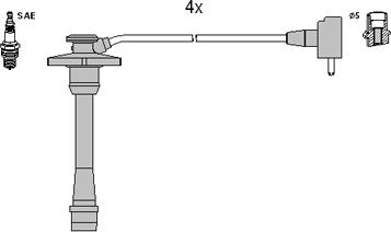 Hitachi 134132 - Комплект проводов зажигания autosila-amz.com