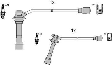 Hitachi 134123 - Комплект проводов зажигания autosila-amz.com