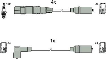 Hitachi 134831 - Комплект проводов зажигания autosila-amz.com