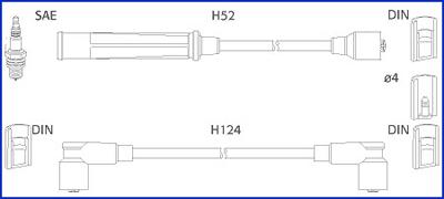 Hitachi 134391 - Комплект проводов зажигания autosila-amz.com