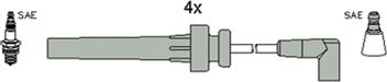 Hitachi 134336 - Комплект проводов зажигания autosila-amz.com