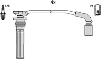 Hitachi 134375 - Комплект проводов зажигания autosila-amz.com