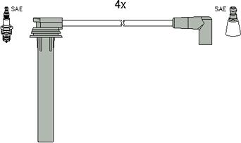 Hitachi 134269 - Комплект проводов зажигания autosila-amz.com