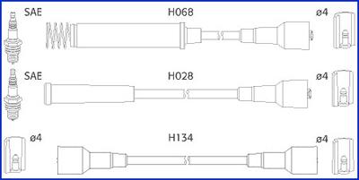 Hitachi 134203 - Комплект проводов зажигания autosila-amz.com