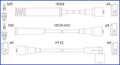 Hitachi 134214 - Комплект проводов зажигания autosila-amz.com