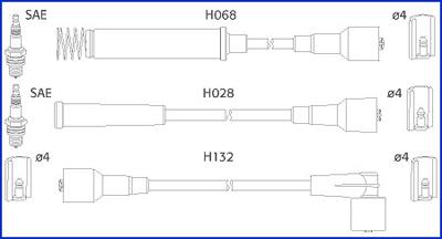 Hitachi 134217 - Комплект проводов зажигания autosila-amz.com