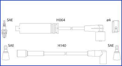 Hitachi 134239 - Комплект проводов зажигания autosila-amz.com