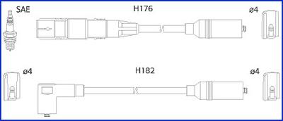 Hitachi 134817 - Комплект проводов зажигания autosila-amz.com