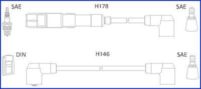 Hitachi 134755 - Комплект проводов зажигания autosila-amz.com