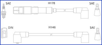 Hitachi 134756 - Комплект проводов зажигания autosila-amz.com
